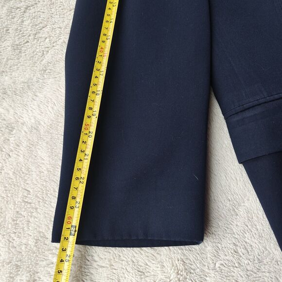 LL Bean Traveler Blazer Men's 44R Navy Blue Two Button Micro Polyester - Picture 12 of 12